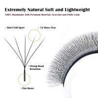 5D W-Shaped Volume Lash Extension Tray, 12 Lines