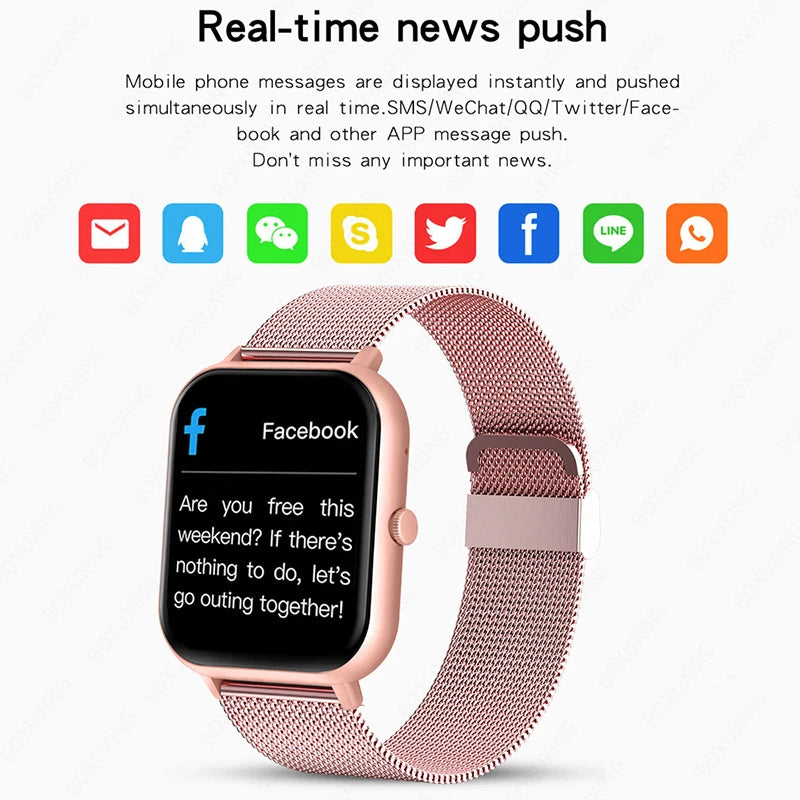 New Smart Watch for Men/Women - Heart Rate, Blood Pressure, Fitness Tracker, Bluetooth Call, Smart Watch