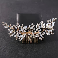Luxury Crystal Pearl Flower Hair Comb/Headband/Tiara For Women & Girls - Bridal Wedding Hair Accessories/Hair Jewelry-hair accessories-SWEET T 52