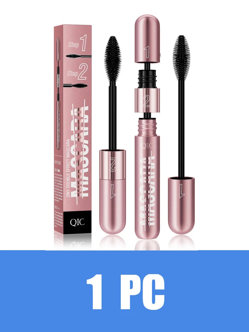 QIC new rose gold double-effect mascara, dense and slender two-in-one waterproof and non-smudging curled mascara. Sweet T 52