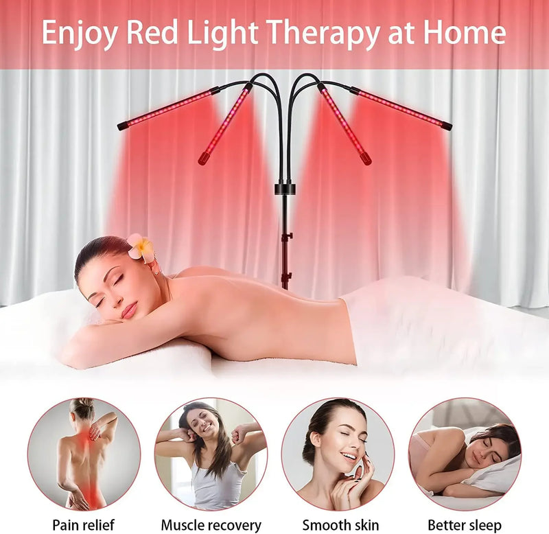 4/5 Head Red Light Therapy with Stand to Promote Metabolism, Weight Loss, Wrinkles, Anti-Aging and Other Bodily Functions