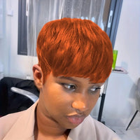 Layered Short Pixie Cut Wig  Remy Brazilian Human Hair Full Machine-Made Wig for Women, Sweet T 52