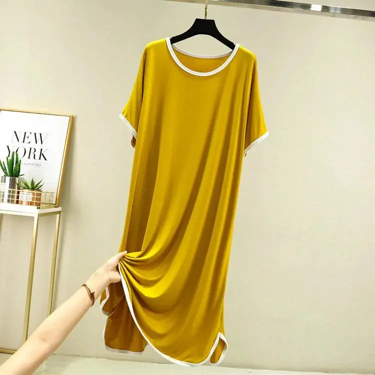 Soft Sleepwear For Women & Girls -  Plus Size, Short Sleeve, Loose Casual Homewear/Nightdress