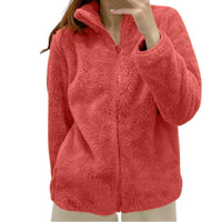 Women's Fluffy Fleece Zip-Up Jacket