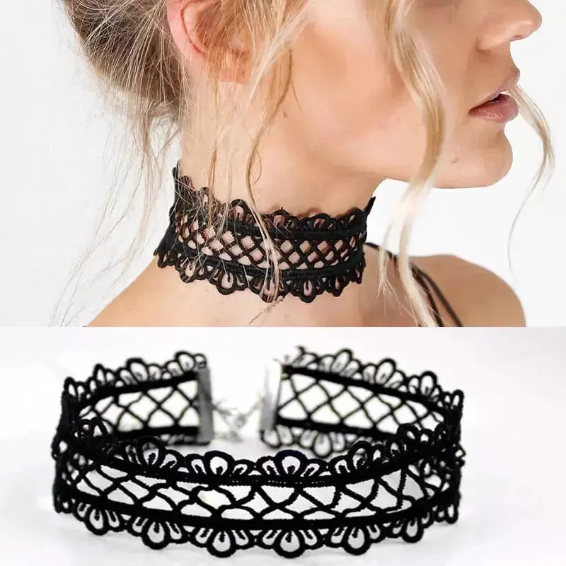 Velvet Fashion Choker Necklace for Women & Girls - Vintage Lace Necklace with Pendants-necklace-SWEET T 52