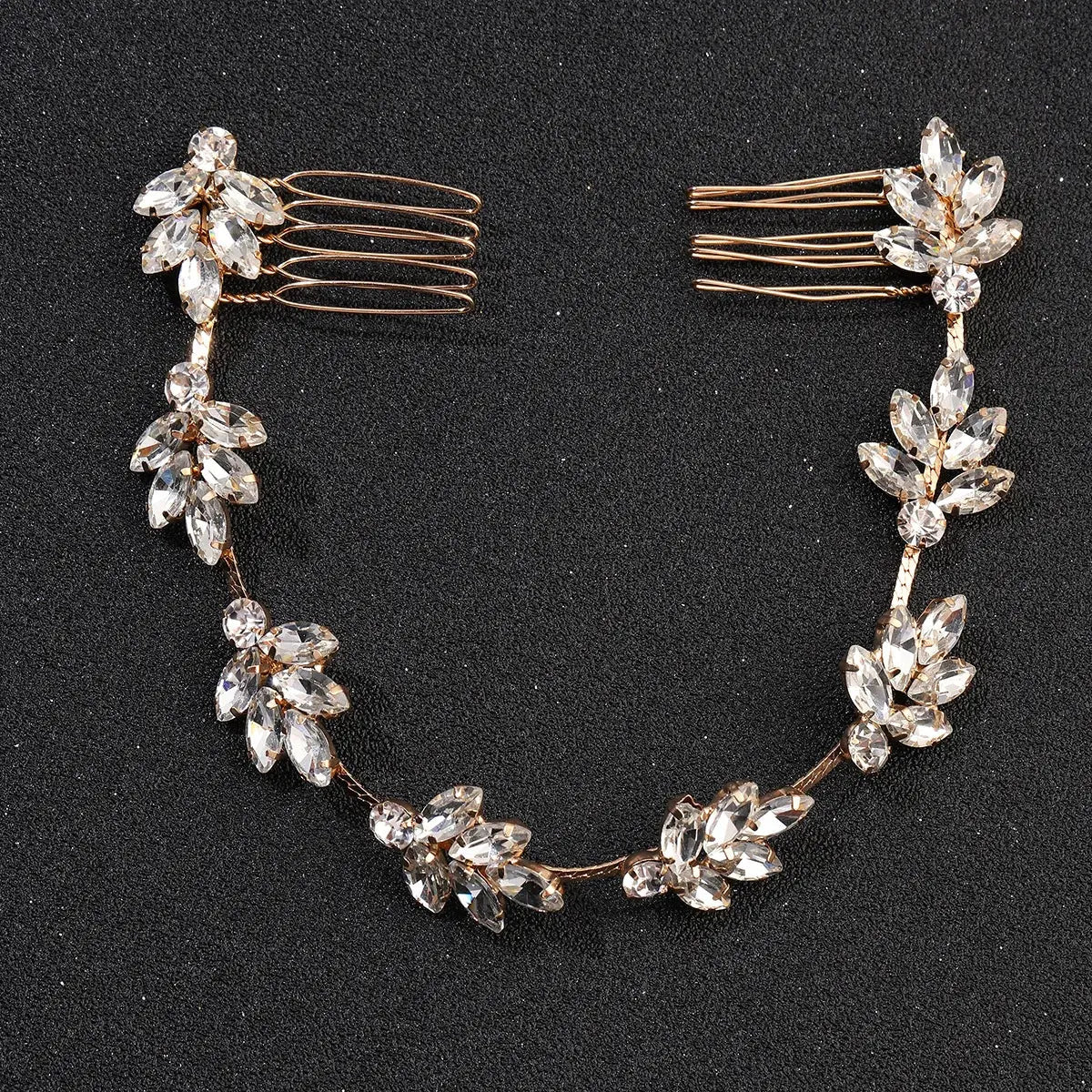 Silver/Gold/Pearl/Rhinestone Hair Accessories, Crystal Bridal Headdress/Hair Combs for Women & Girls-hair accessories-SWEET T 52