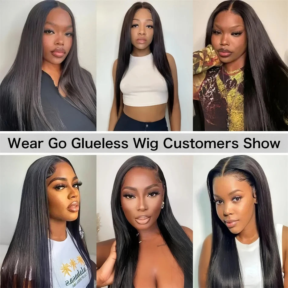Glueless Wigs - 100% Human Hair Ready To Wear, Bone Straight Wigs, 26 Inch Pre-Cut, 4X4/5X5 Hd Lace Closure Wigs.