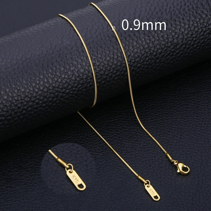 Stainless Steel NK Snake Chain Necklace/Twist Bracelet for Women. Jewelry Set, Gold in Color - DIY Accessories