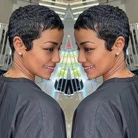 Short Bob Wigs, 100% Human Hair, Pixie Cut Wigs for  Women. Full Machine Made, 2 Colors - Party & Daily Wear Sweet T 52