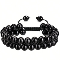 8 mm Natural Stone Beaded Bracelet