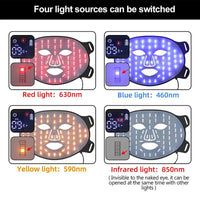 LED Photon Beauty Infrared Mask Instrument, USB Electronic Mask for Rejuvenation, Lighten Fine Lines, Brighten Skin Tone & Repair Skin