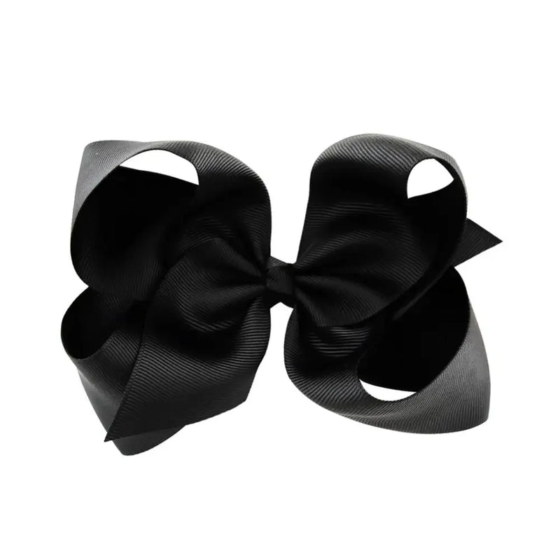 6 Inch Big Grosgrain Ribbon, Solid Color, Hair Bows with Clips. Boutique Headwear Accessories  for Kids