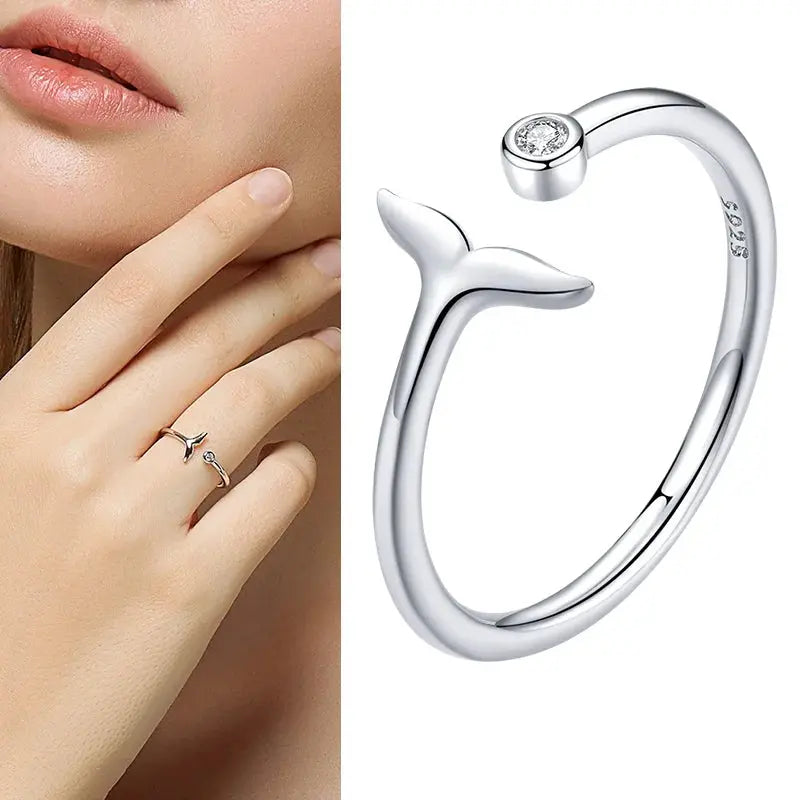 925 Sterling Silver Open Adjustable Rings for Women & Girls. Wedding, Engagement, Anniversary or Gift Rings-ring-SWEET T 52