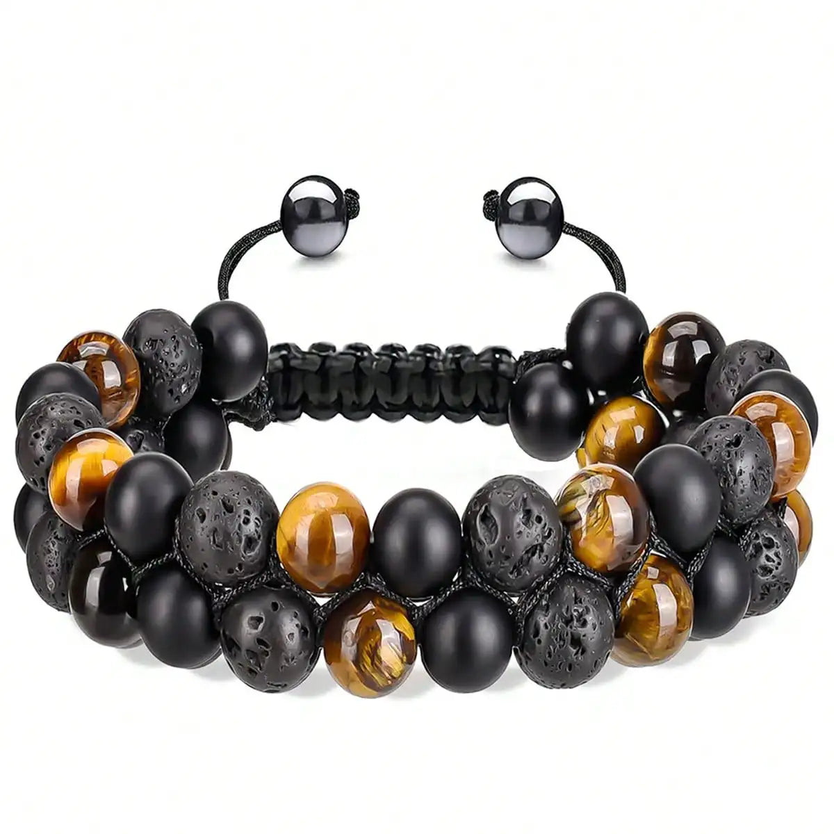 8 mm Natural Stone Beaded Bracelet