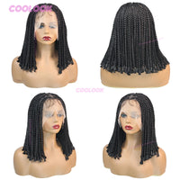 Boho Box Braid Bob Wig — 10 & 12 Inch Synthetic Lace Front, Ships from USA