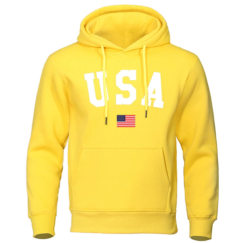 USA Hoodie/Sweatshirt for Men and Women, Anti-Wrinkle, Long Sleeves with Pockets, Pullovers-Shirts & tops-SWEET T 52