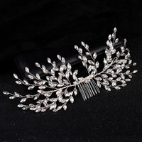 Luxury Crystal Pearl Flower Hair Comb/Headband/Tiara For Women & Girls - Bridal Wedding Hair Accessories/Hair Jewelry-hair accessories-SWEET T 52