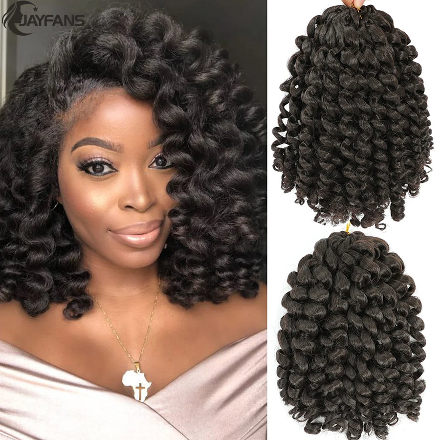 Ombre Jumpy Wand Curl Crochet Hair T 27 30 350 613 Purple Grey 14 Colors 20 Roots Jamaican Twist Synthetic Braid Hair For Women Sweet T 52