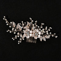 Silver/Gold/Pearl/Rhinestone Hair Accessories, Crystal Bridal Headdress/Hair Combs for Women & Girls-hair accessories-SWEET T 52