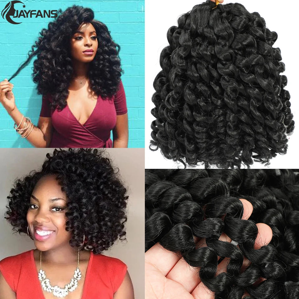Ombre Jumpy Wand Curl Crochet Hair T 27 30 350 613 Purple Grey 14 Colors 20 Roots Jamaican Twist Synthetic Braid Hair For Women Sweet T 52