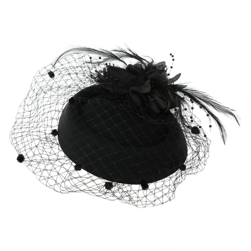 Fascinator Hats for Women & Girls.  Feather/Flower Bridal Hair Accessories, Wedding Party, Special Occasions