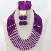 African Beads Jewelry Set Nigerian Wedding African Beads Jewelry Set Crystal African Jewelry Sets  ABJ176