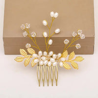 Silver/Gold/Pearl/Rhinestone Hair Accessories, Crystal Bridal Headdress/Hair Combs for Women & Girls-hair accessories-SWEET T 52