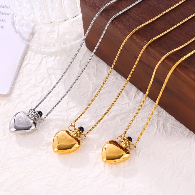 Stainless Steel Heart Pendant Necklace for Women  & Girls. Fashion Fine Chain Necklace, Gold Plated Jewelry