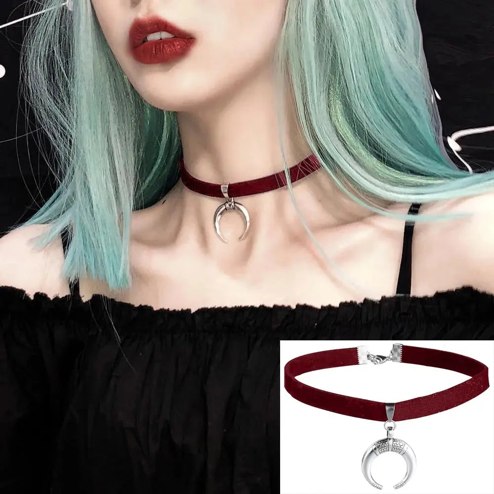 Velvet Fashion Choker Necklace for Women & Girls - Vintage Lace Necklace with Pendants-necklace-SWEET T 52