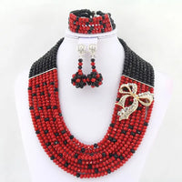 African Beads Jewelry Set Nigerian Wedding African Beads Jewelry Set Crystal African Jewelry Sets  ABJ176