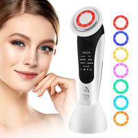 7 in 1 Facial Massager Vibration Hot Compress Skin Care Tool Skin Rejuvenation EMS Facial Firming Massager Face Eye Care Sweet T 52