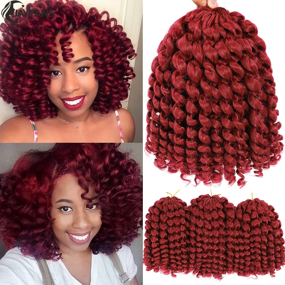 Ombre Jumpy Wand Curl Crochet Hair T 27 30 350 613 Purple Grey 14 Colors 20 Roots Jamaican Twist Synthetic Braid Hair For Women Sweet T 52