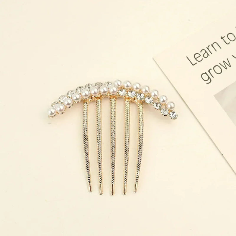 Women's Pearl Crystal Hair Combs, Rhinestone Decorative Hair Clips/Headwear, Jewelry Gifts