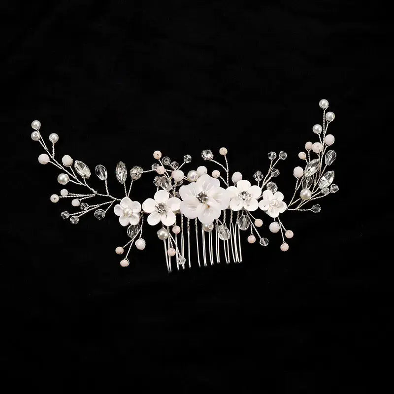 Silver/Gold/Pearl/Rhinestone Hair Accessories, Crystal Bridal Headdress/Hair Combs for Women & Girls-hair accessories-SWEET T 52