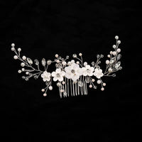 Silver/Gold/Pearl/Rhinestone Hair Accessories, Crystal Bridal Headdress/Hair Combs for Women & Girls-hair accessories-SWEET T 52