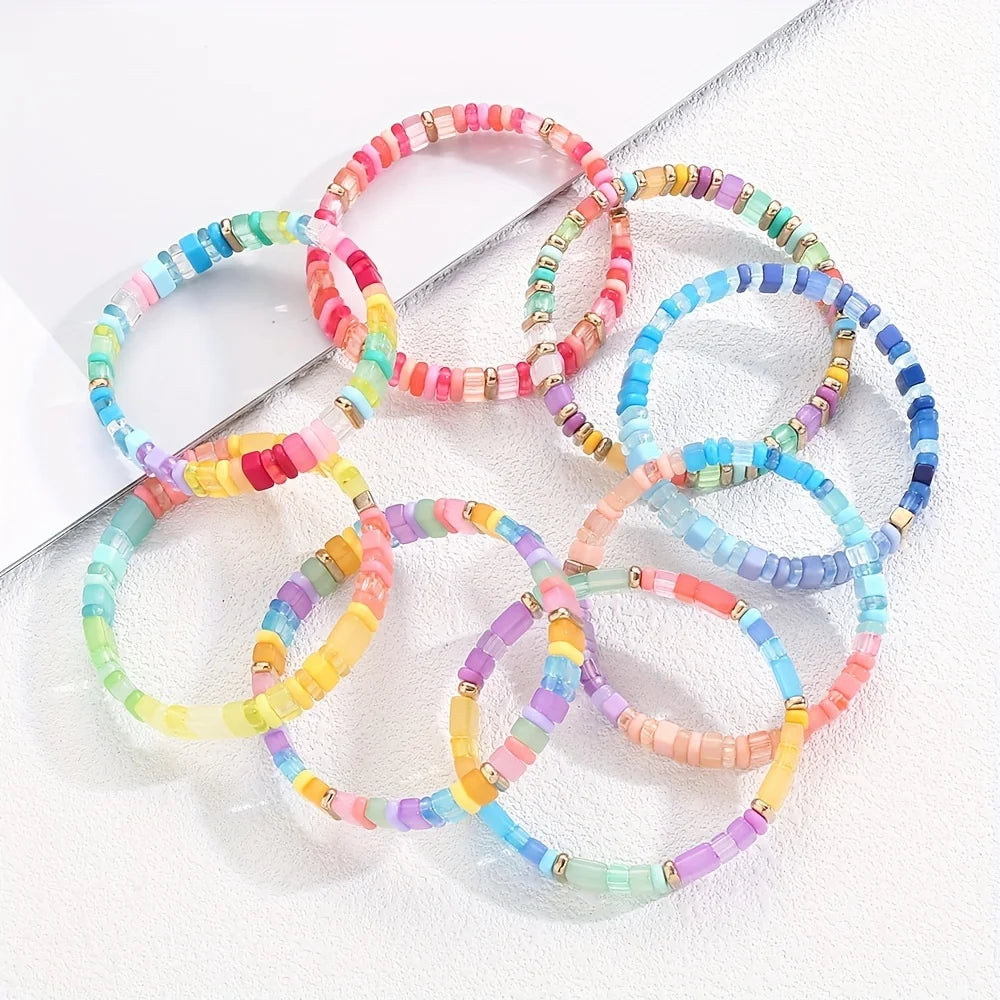 Acrylic Bead Stretch Bracelet