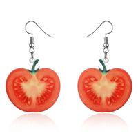 New Fashion Strawberry Cake Earrings for Women. Resin Handmade Cute Watermelon/Lemon Drop Earrings.