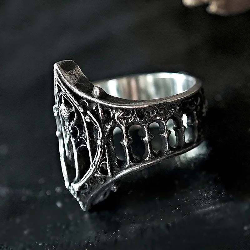 Men's Openwork Gothic Band Ring