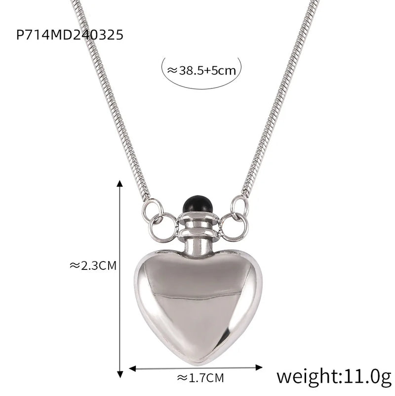 Stainless Steel Heart Pendant Necklace for Women  & Girls. Fashion Fine Chain Necklace, Gold Plated Jewelry