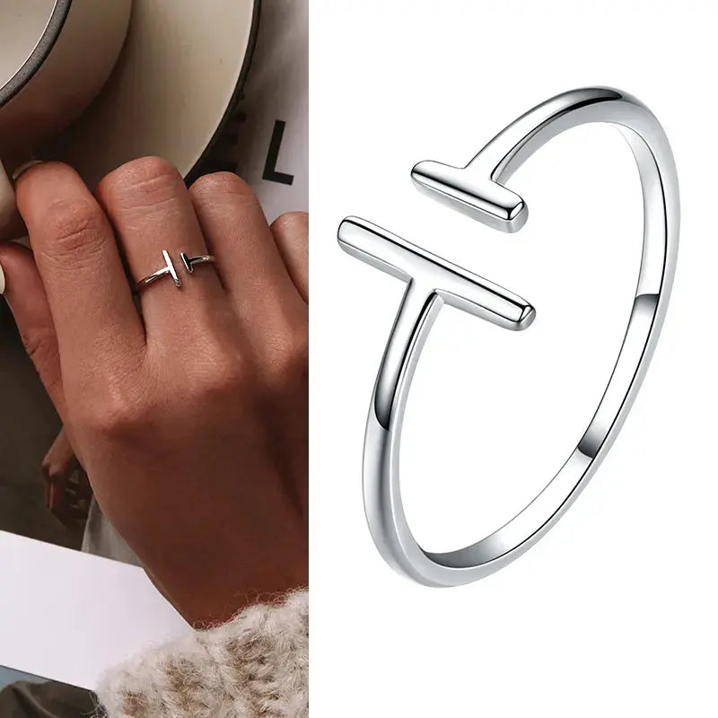 925 Sterling Silver Open Adjustable Rings for Women & Girls. Wedding, Engagement, Anniversary or Gift Rings-ring-SWEET T 52