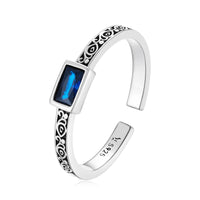 Adjustable Rings - Real 925 Sterling Silver, Stackable, Engagement Zircon Open Size Rings for Women