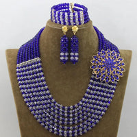 African Beads Jewelry Set Nigerian Wedding African Beads Jewelry Set Crystal African Jewelry Sets  ABJ176