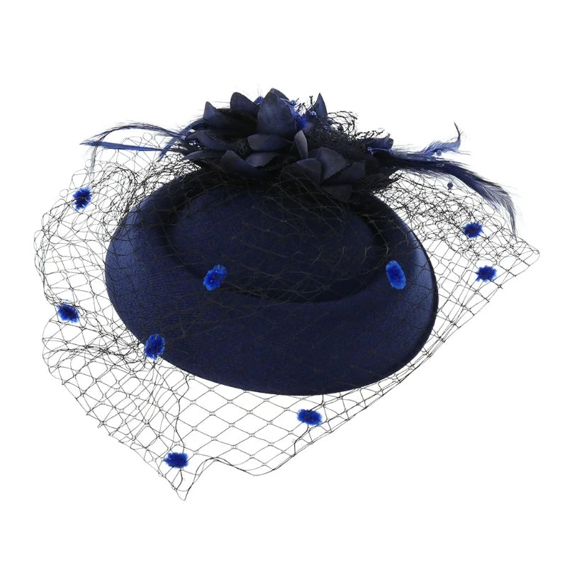 Fascinator Hats for Women & Girls.  Feather/Flower Bridal Hair Accessories, Wedding Party, Special Occasions