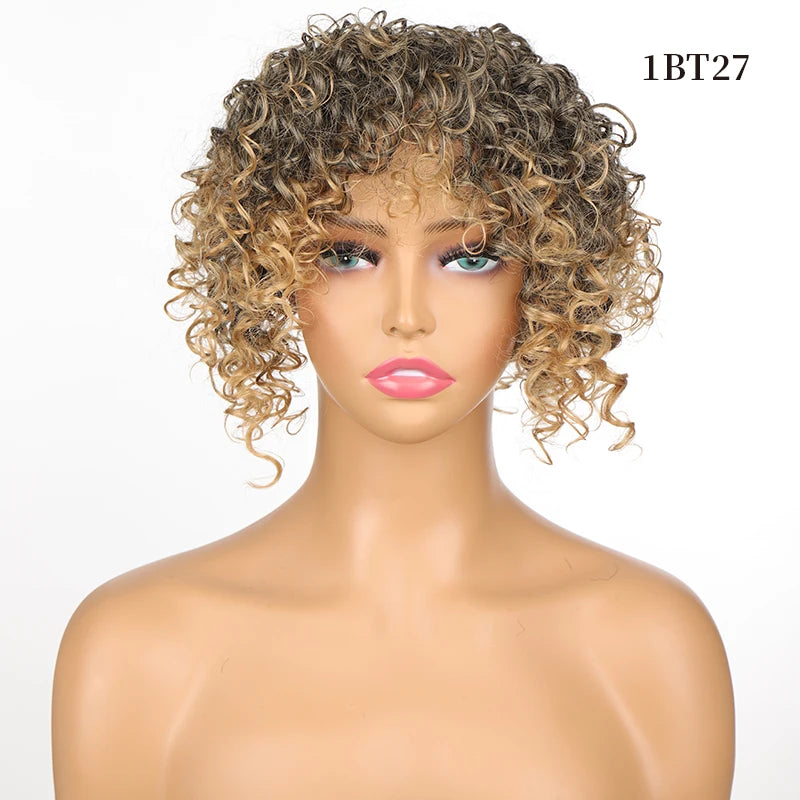 Short Synthetic Wigs for Women - Curly Topper for Women. 3 Clips, Short Toupee Hairpieces to Cover Thin Hair