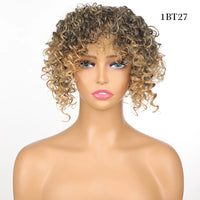 Short Synthetic Wigs for Women - Curly Topper for Women. 3 Clips, Short Toupee Hairpieces to Cover Thin Hair