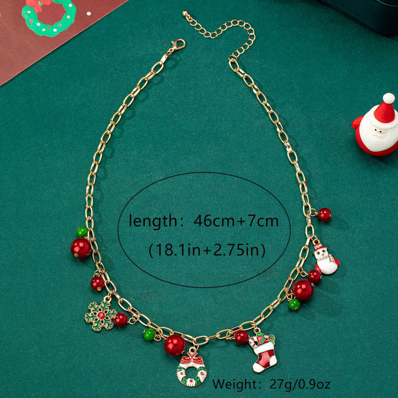 Sweet Cute Christmas Necklaces for Women & Girls. Christmas Party Jewelry