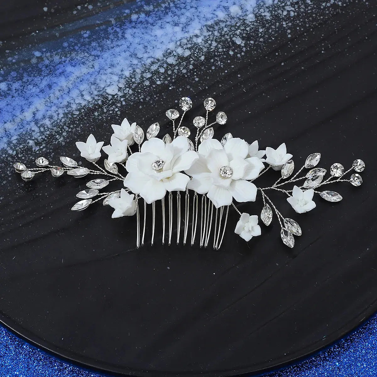 Silver/Gold/Pearl/Rhinestone Hair Accessories, Crystal Bridal Headdress/Hair Combs for Women & Girls-hair accessories-SWEET T 52