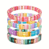 Acrylic Bead Stretch Bracelet