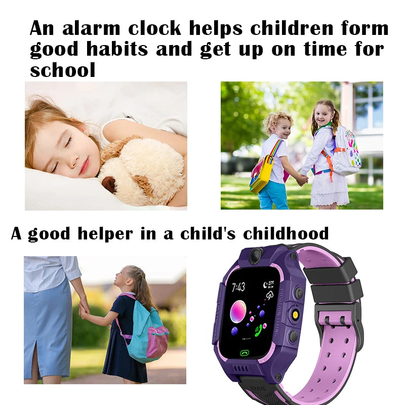 Children's Smart Watch - LBS location tracking, camera, phone, chat, games, Sos, Touch Screen, Unisex