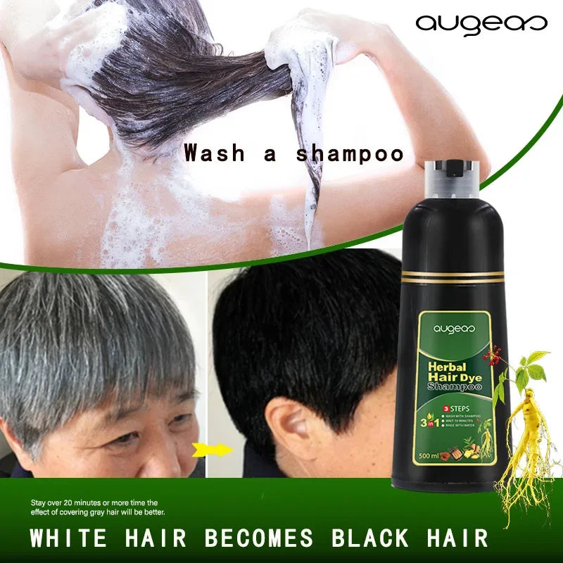 Noni Plant Essence, 500 ML Organic Natural Fast Hair Dye for Hair Color. Shampoo/Dye for Covering Gray/White Hair